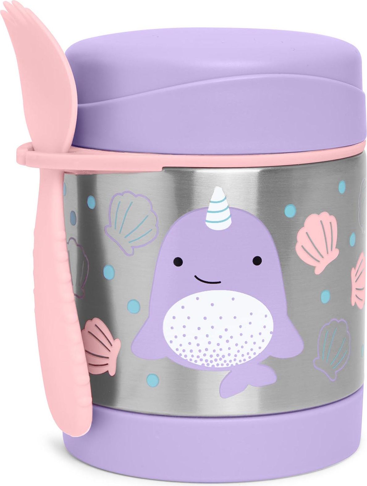 SKIP HOP Zoo termoska na jídlo se lžičkou / vidličkou Narval 325 ml, 12 m+ - obrázek 1