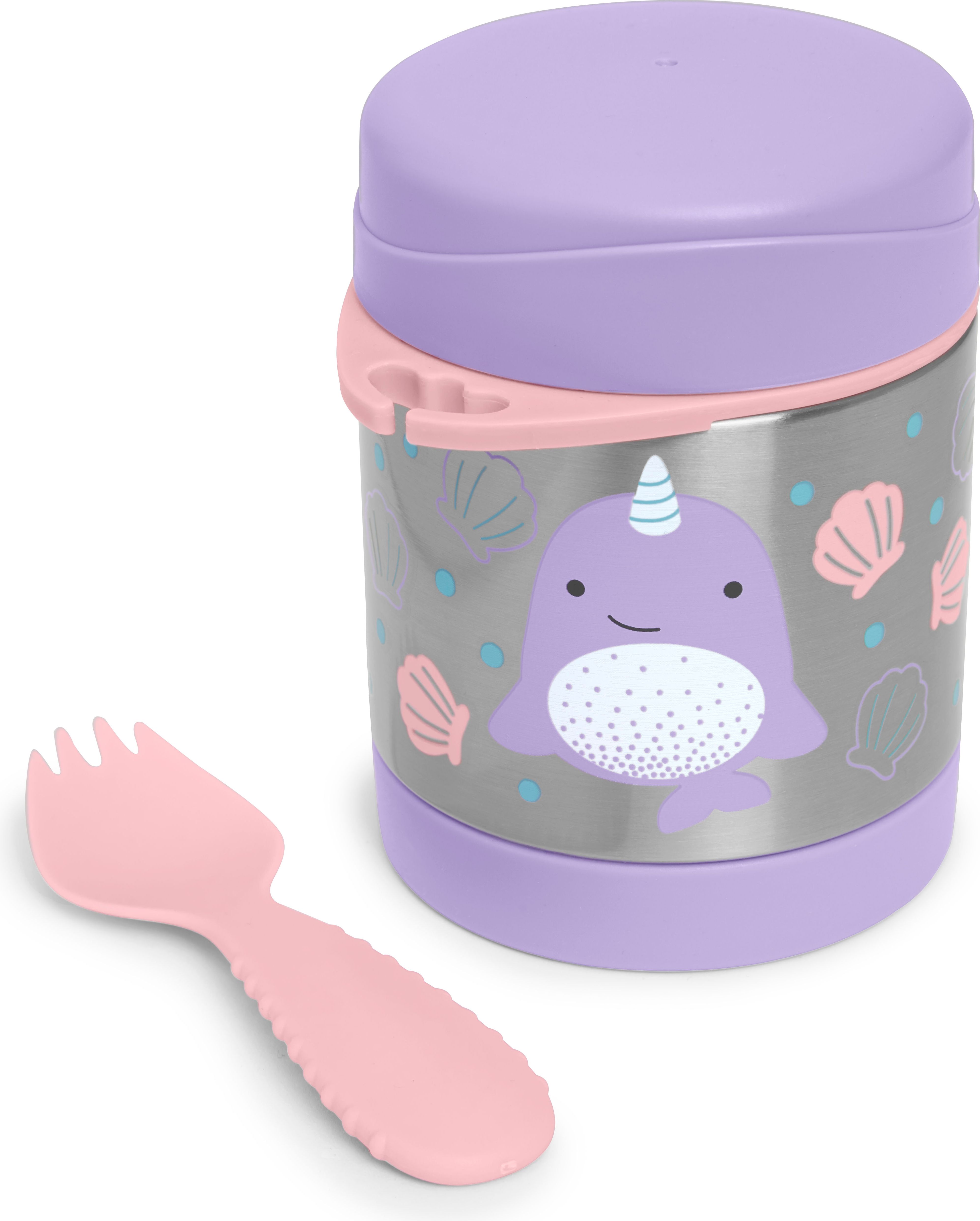 SKIP HOP Zoo termoska na jídlo se lžičkou / vidličkou Narval 325 ml, 12 m+ - obrázek 2