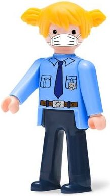 EFKO IGRÁČEK s rouškou figurka Policistka Pomáhej s Igráčkem limitovaná edice - obrázek 2
