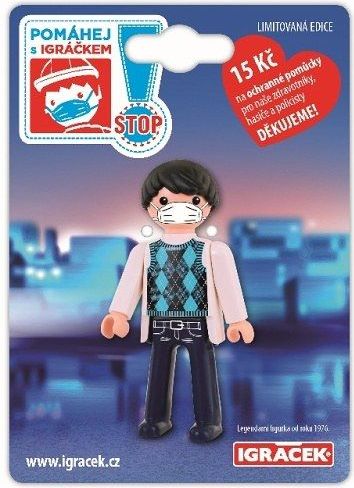 EFKO IGRÁČEK s rouškou figurka Táta Pomáhej s Igráčkem limitovaná edice - obrázek 1