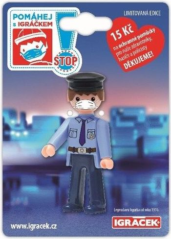 EFKO IGRÁČEK s rouškou figurka Policista Pomáhej s Igráčkem limitovaná edice - obrázek 1
