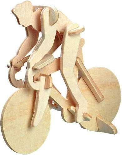 Woodcraft construction kit Woodcraft Dřevěné 3D puzzle závodní kolo s cyklistou - obrázek 2
