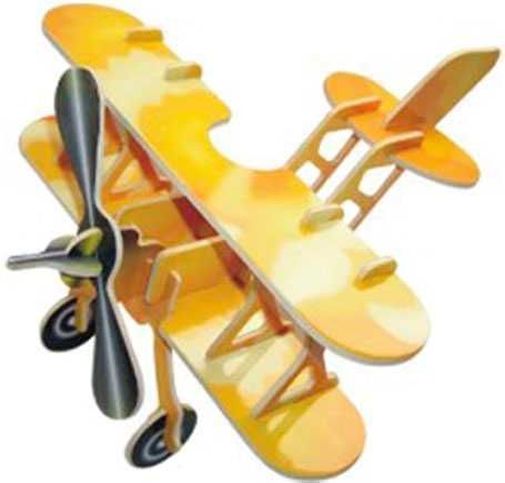 Woodcraft construction kit Woodcraft Dřevěné 3D puzzle letadlo dvojplošník - obrázek 2