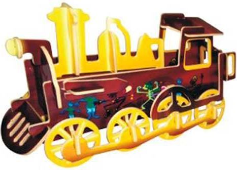 Woodcraft construction kit Woodcraft Dřevěné 3D puzzle lokomotiva - obrázek 2