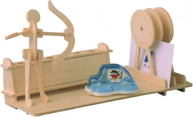 Woodcraft construction kit Woodcraft Dřevěné 3D puzzle stojánek na tužky lukostřelba - obrázek 1