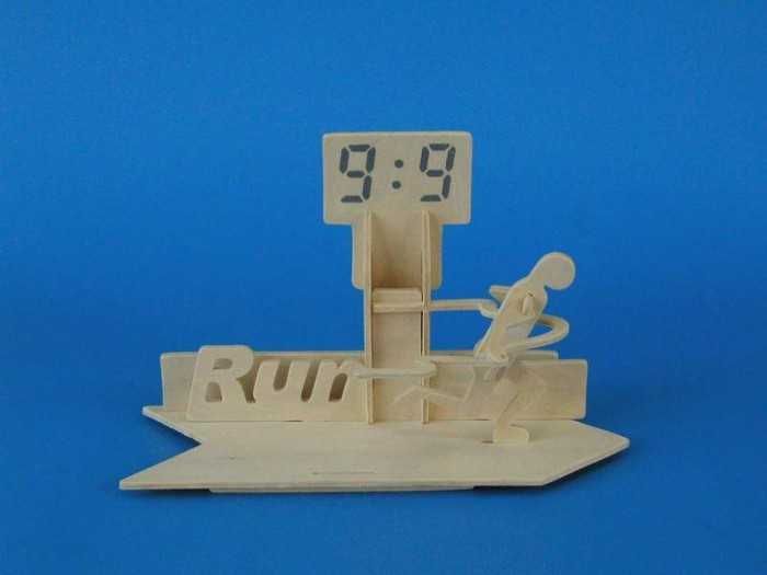 Woodcraft construction kit Woodcraft Dřevěné 3D puzzle stojánek na tužky běh - obrázek 3