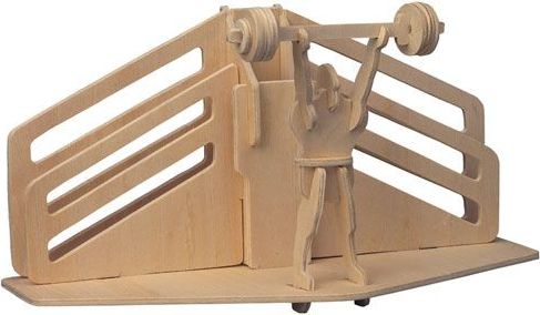Woodcraft construction kit Woodcraft Dřevěné 3D puzzle stojánek na tužky vzpírání - obrázek 1