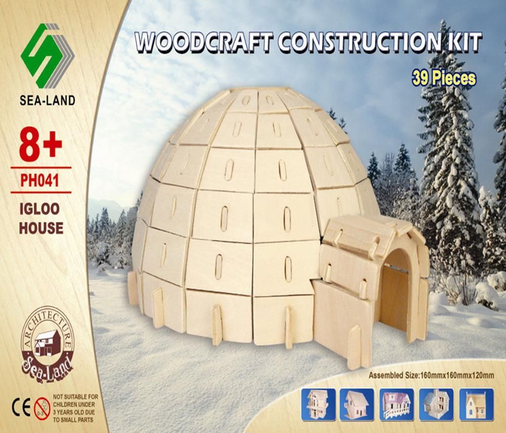 Woodcraft construction kit Woodcraft Dřevěné 3D puzzle Iglů - obrázek 1