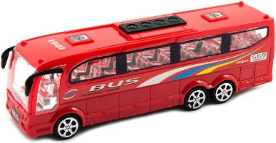 Autobus na setrvačník 25 cm - červená - obrázek 1