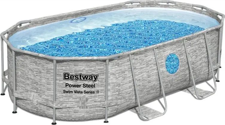 Bestway 56714 Oválný bazén Power Steel Swim Vista Series 4,27 × 2,50 × 1,00 m - obrázek 1