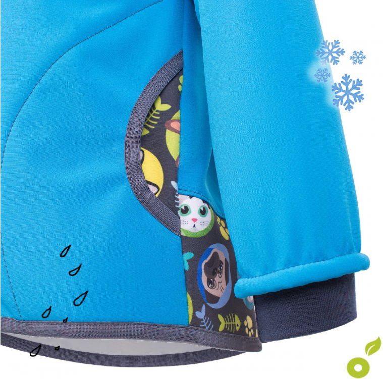 Unuo, Dětská softshellová bunda s fleecem, Ostružinová, Jednorožci Velikost (Size): 122/128 - obrázek 6