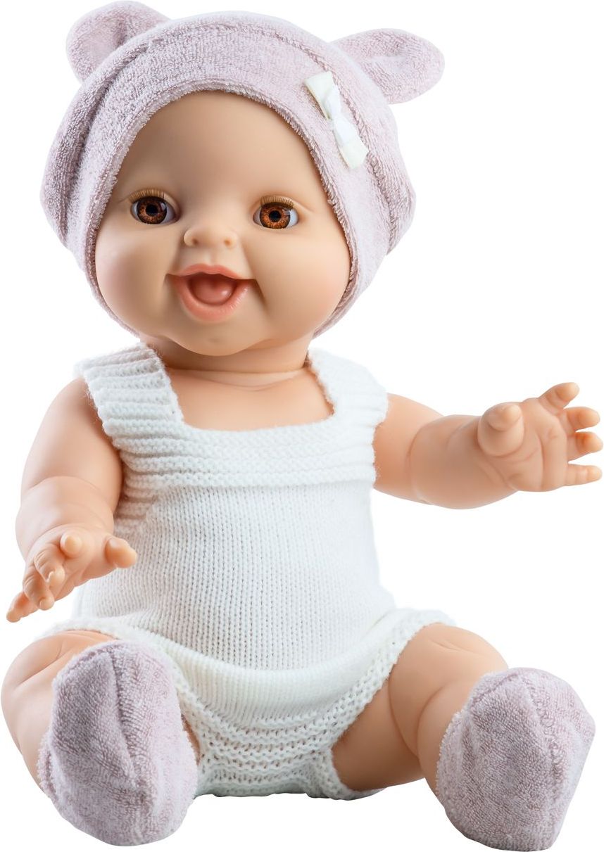 Realistická panenka Raquel v bílém overalu od firmy Paola Reina ze Španělska - obrázek 1