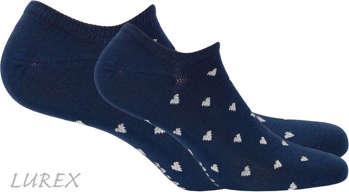 Dívčí kotníkové ponožky WOLA SRDÍČKA modré Velikost: 33-35 - obrázek 1