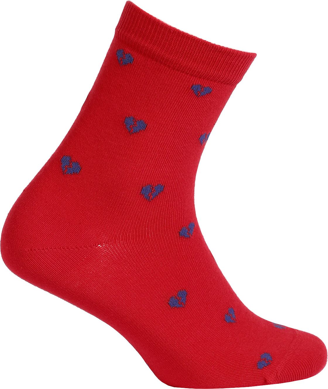 Dívčí ponožky vzor WOLA SRDÍČKA červené Velikost: 33-35 - obrázek 1