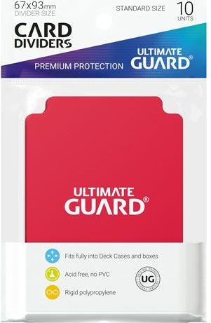 Ultimate Guard Oddělovač na karty Ultimate Guard Card Dividers Standard Size Red - 10 ks - obrázek 1