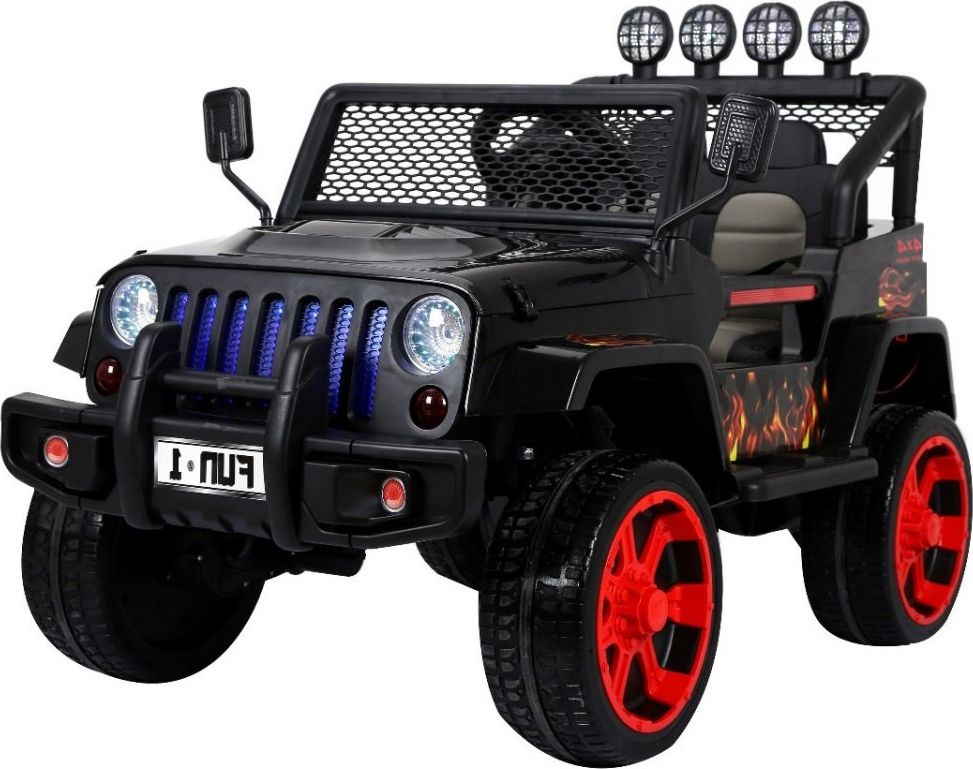 Mamido  Elektrické autíčko jeep Raptor 4x4 černé s plameny  R-PA.S2388/POM - obrázek 1