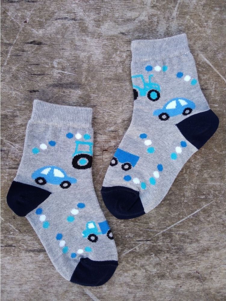 Bavlněné ponožky Trepon TOBIK šedý melír Velikost: 15 - 18 - obrázek 1