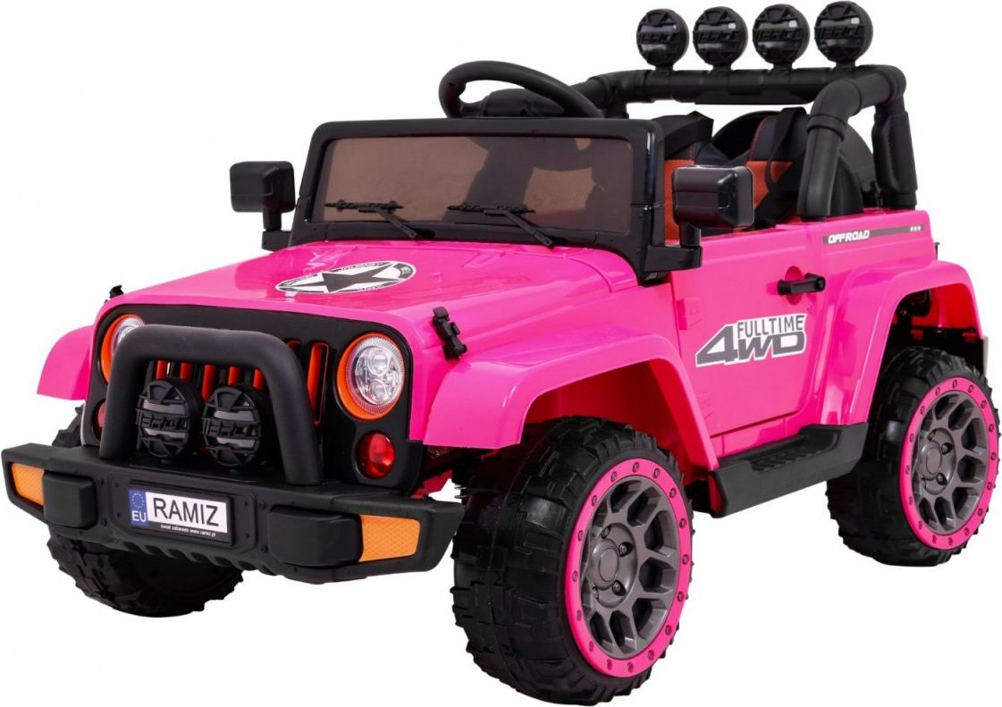 Mamido  Dětské elektrické auto terénní Jeep 4WD růžové - obrázek 1