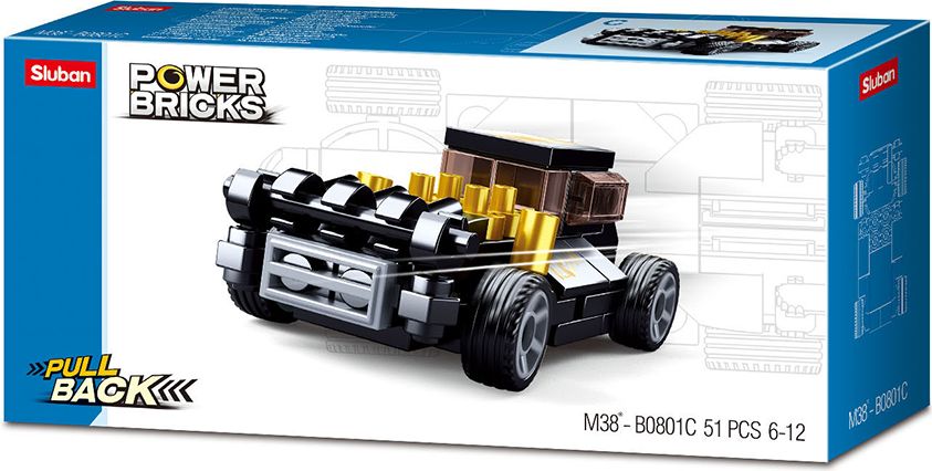 Sluban Power M38-B0801C Natahovací auto Černý Mod Rod - obrázek 2