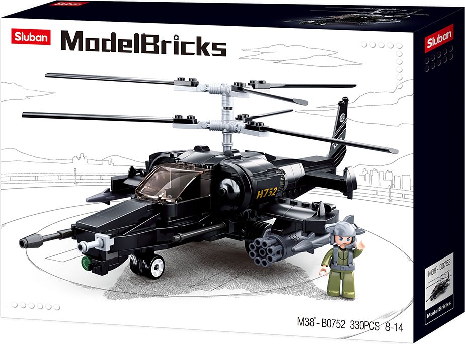 Sluban Model Bricks M38-B0752 Bojový vrtulník - obrázek 2