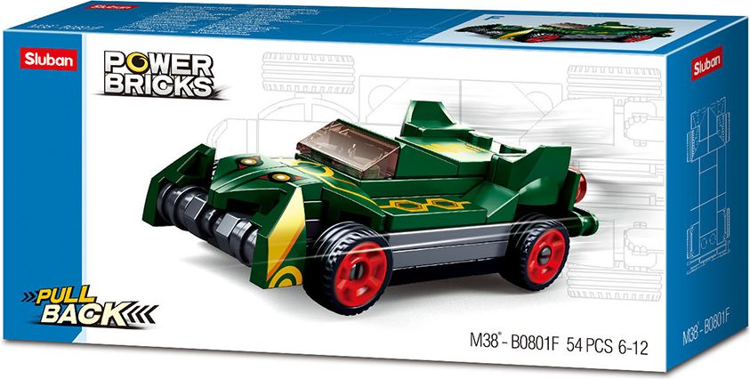 Sluban Power M38-B0801F Natahovací auto Zelený smyk - obrázek 2