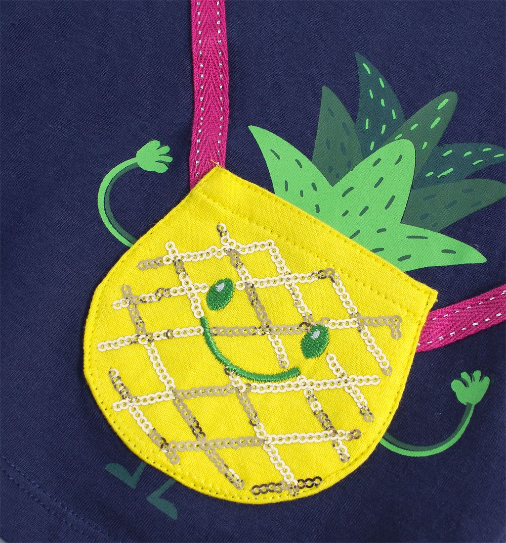 Dívčí tričko LEMON BERET ANANAS modré Velikost: 116-122 - obrázek 2