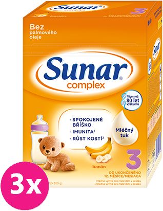 3x SUNAR Complex 3 banán, 600 g - obrázek 1