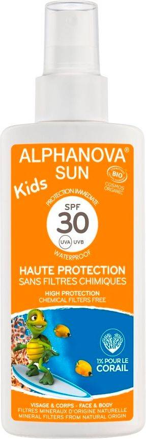 Alphanova SUN BIO Opalovací krém ve spreji pro děti SPF30 125 g - obrázek 1