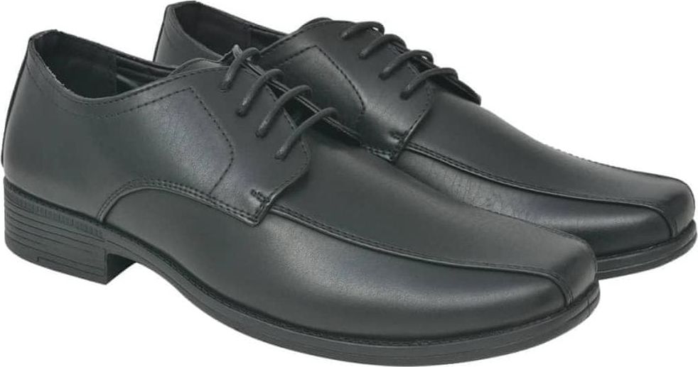 Pánské business šněrovací boty černé vel. 40 PU kůže - obrázek 1