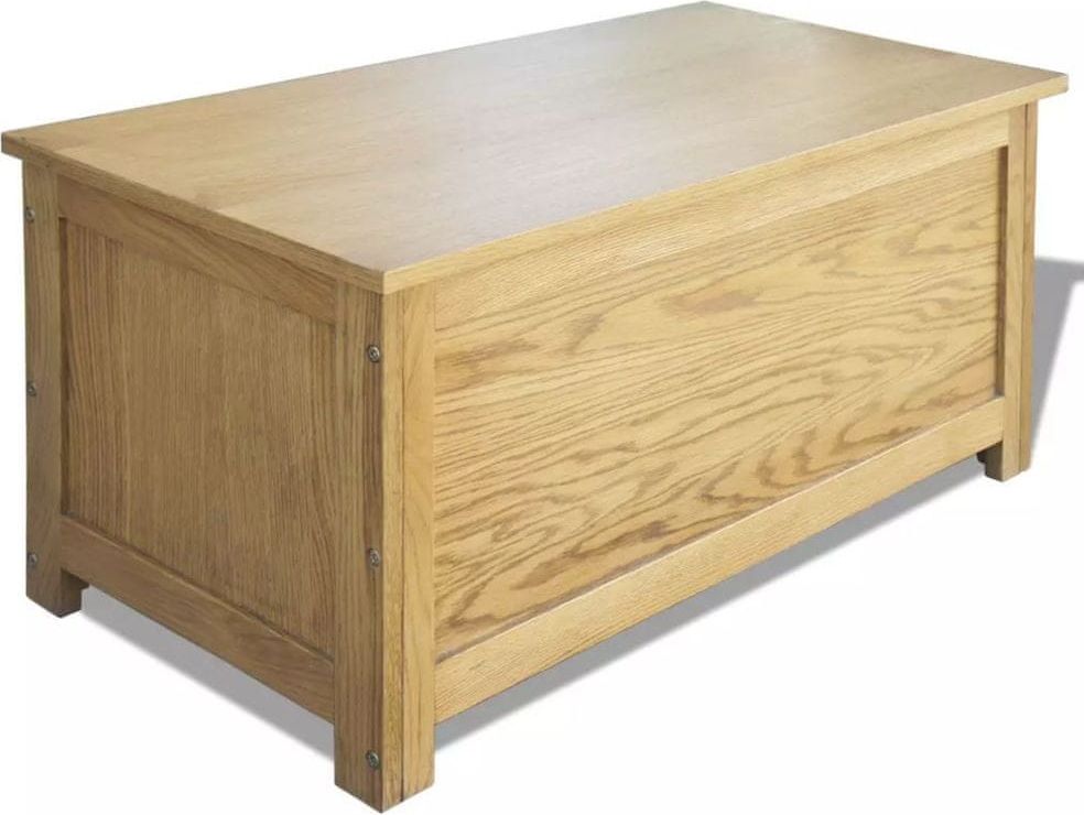 Úložný box 90 x 45 x 45 cm masivní dubové dřevo - obrázek 1