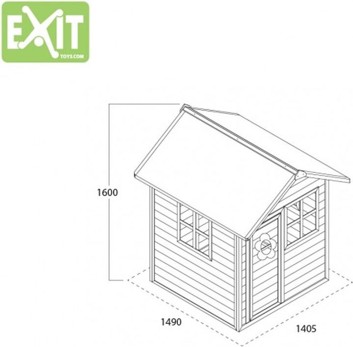 Exit dřevěný domeček Loft 100 zelený - obrázek 6