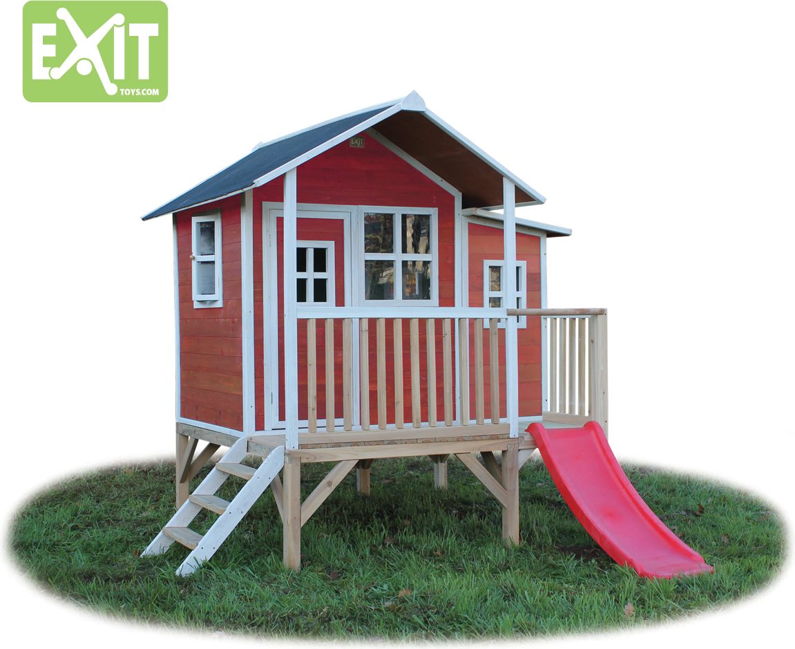 Zahradní cedrový domeček Exit Loft 350 Červený - obrázek 2
