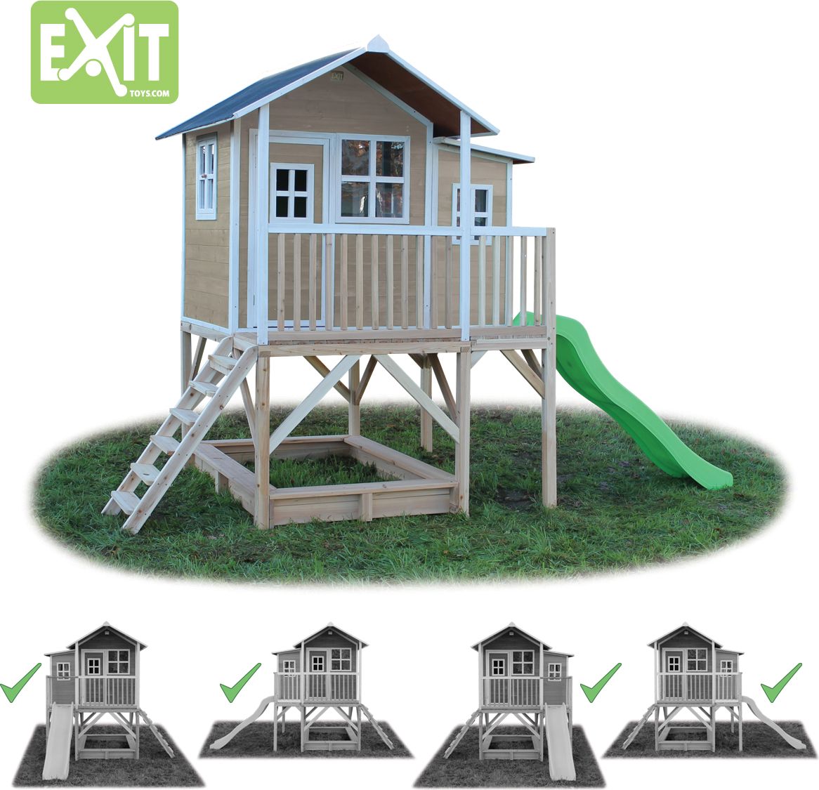 Zahradní cedrový domeček Exit Loft 550 Přírodní - obrázek 4