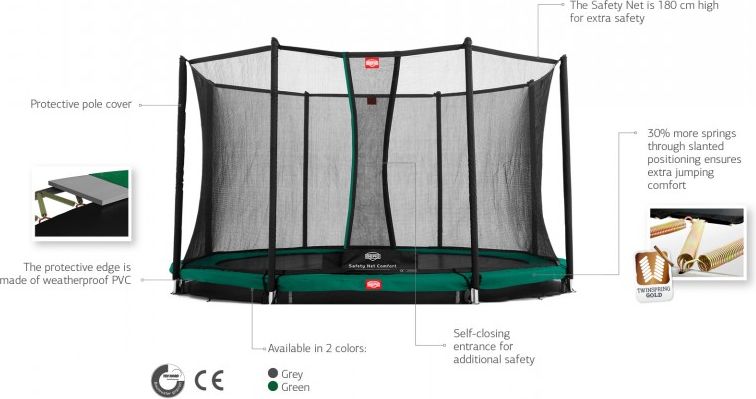 BERG InGround Champion GREEN 430 cm + síť - obrázek 2