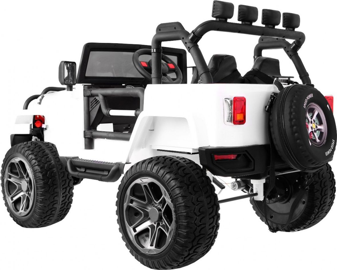 Elektrické autíčko jeep Monster 4x4 - bílé - obrázek 2