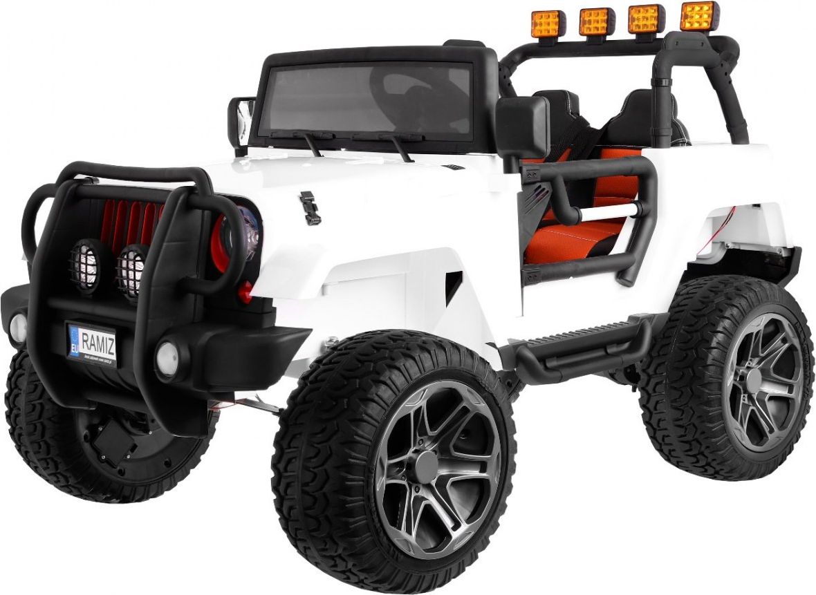 Elektrické autíčko jeep Monster 4x4 - bílé - obrázek 4
