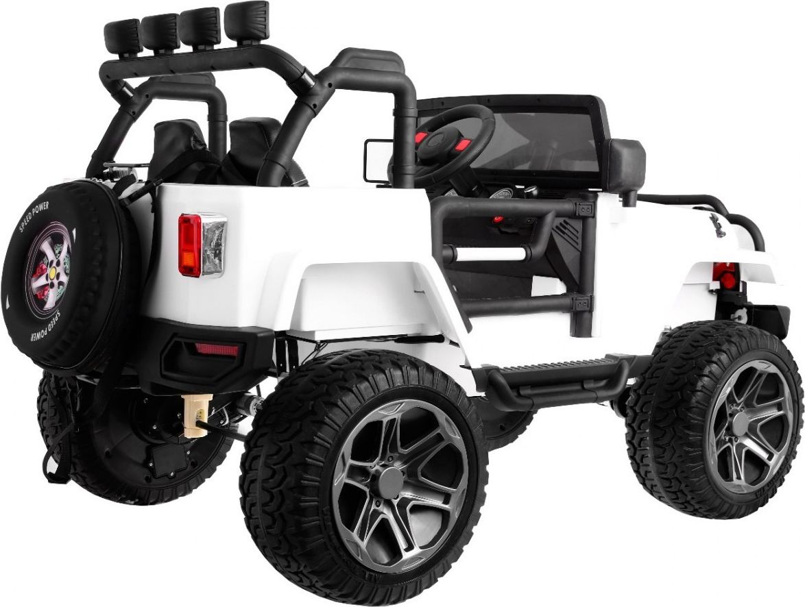Elektrické autíčko jeep Monster 4x4 - bílé - obrázek 5
