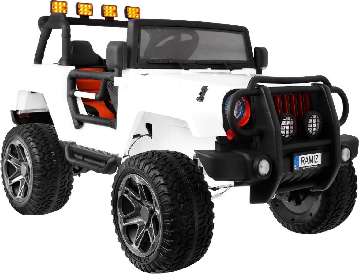Elektrické autíčko jeep Monster 4x4 - bílé - obrázek 6