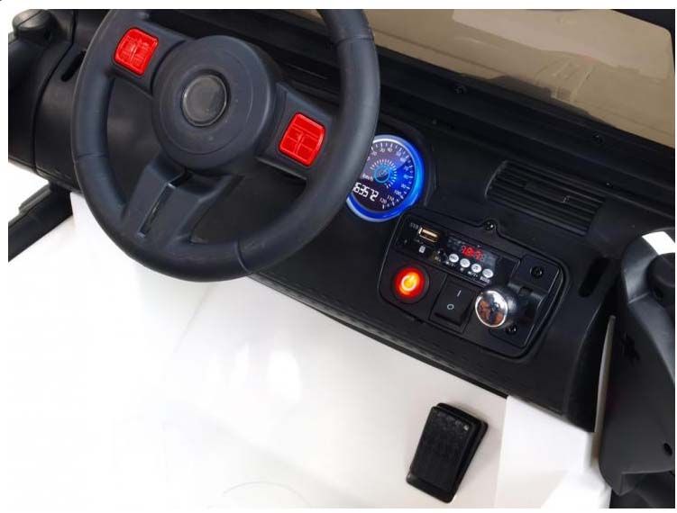 Elektrické autíčko jeep Monster 4x4 - bílé - obrázek 12