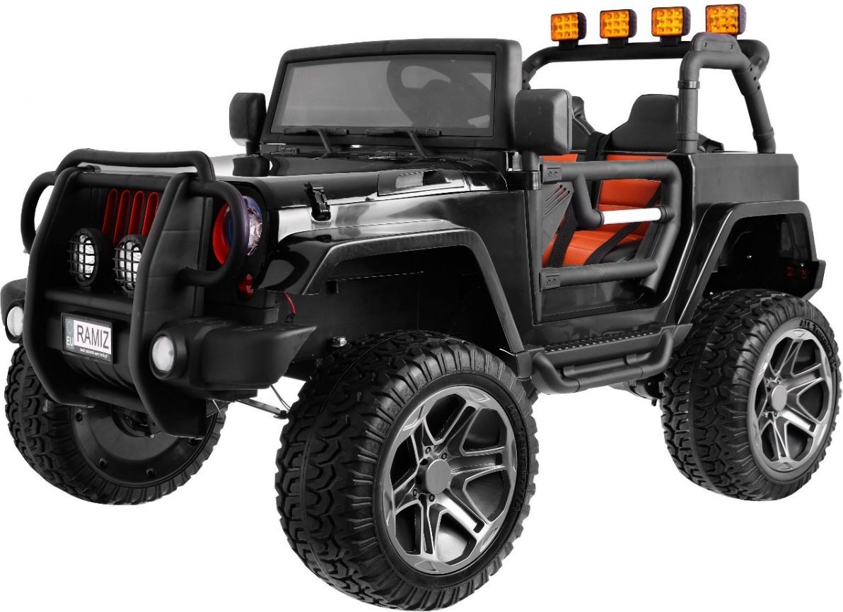 Elektrické autíčko jeep Monster 4x4 - černé - obrázek 1