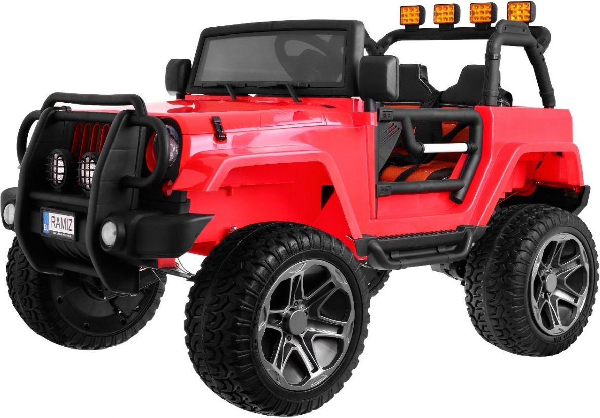 Elektrické autíčko jeep Monster 4x4 - červené - obrázek 1