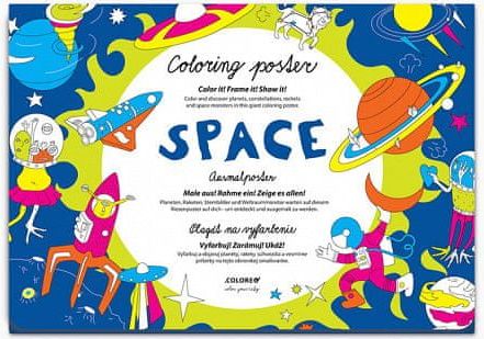 Space - Plakát omalovánka - obrázek 1