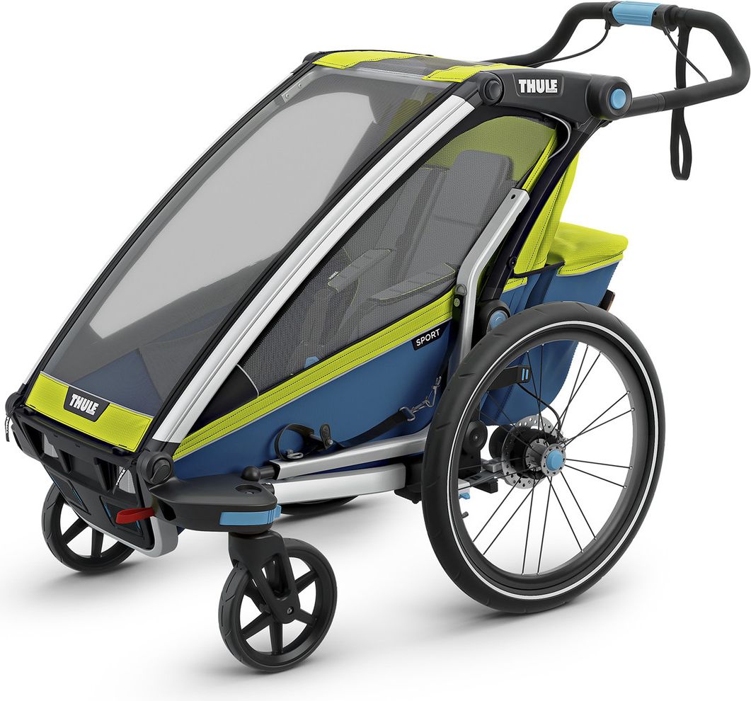 Dětský vozík Thule Chariot Sport 1 - 2 sety ZDARMA, modro-zelená, (3988) - obrázek 1