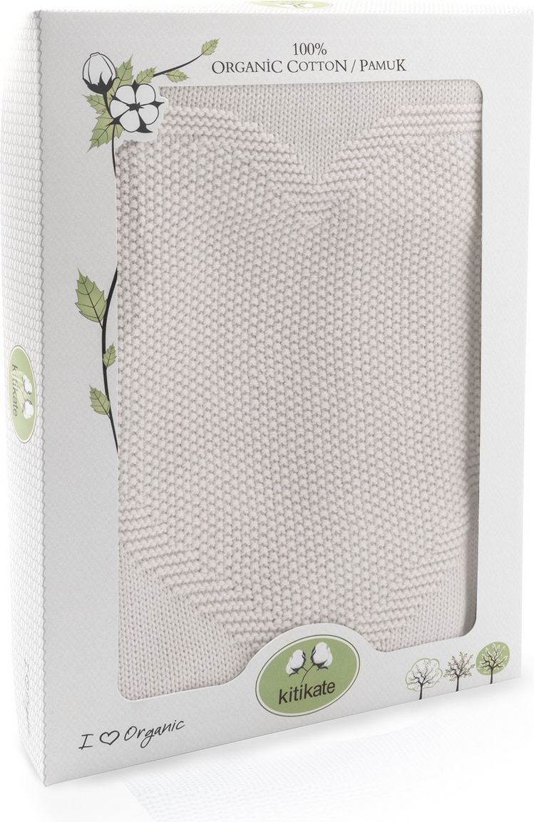 Bavlněná deka Kitikate Organic Heart Ecru 2019 - obrázek 1