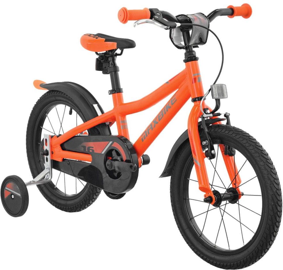 Maxbike Dětské 16" kolo - neon oranžová matná - obrázek 1