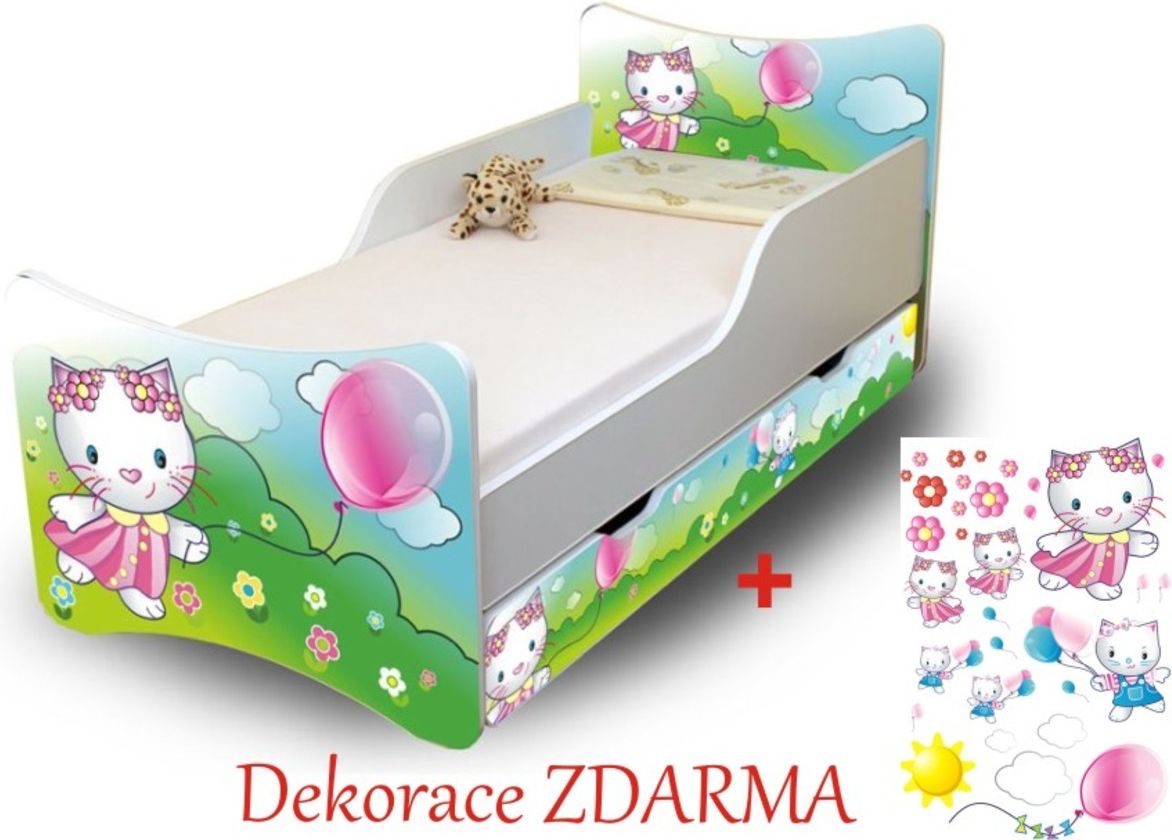 Dětská postel Ourbaby Cat bílá 200x90 cm - obrázek 1