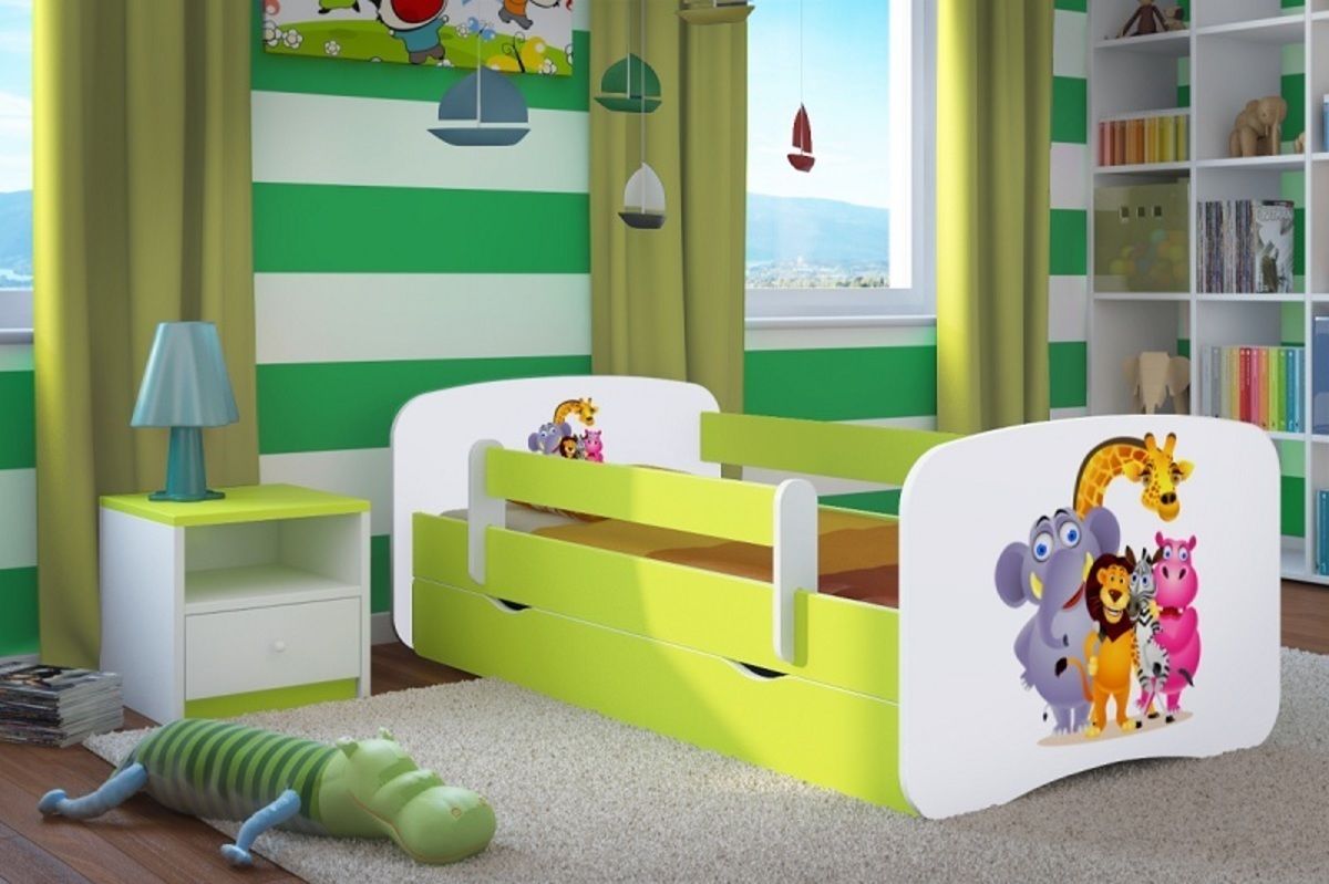 Dětská postel Ourbaby ZOO II zelená 160x80 cm - obrázek 2