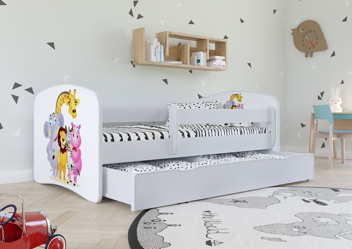 Dětská postel Ourbaby ZOO III bílá 160x80 cm - obrázek 2