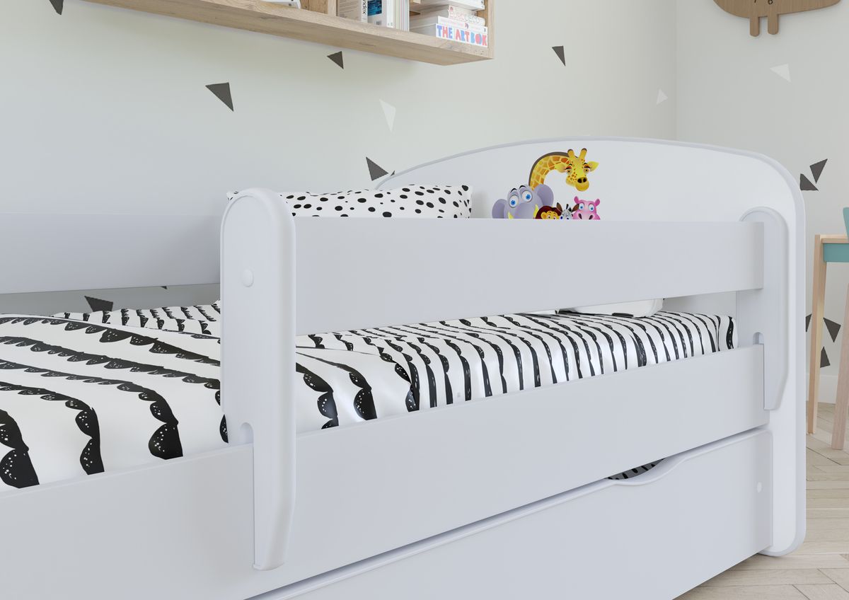 Dětská postel Ourbaby ZOO III bílá 160x80 cm - obrázek 4
