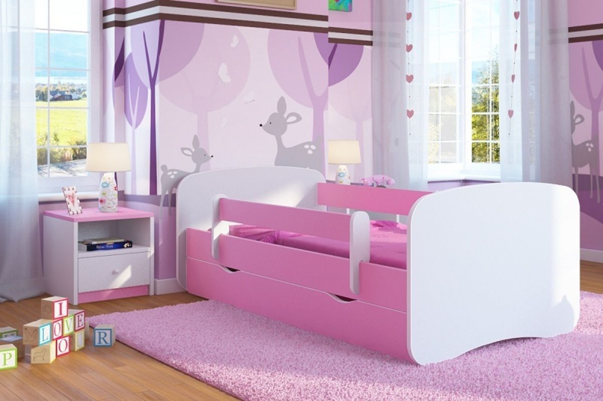 Dětská postel Ourbaby Loki růžová 180x80 cm - obrázek 1